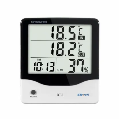 Imagem de BT-3 Termohigrômetro digital temperatura e umidade max e min (-50 a 70°c / 20-99%ur) temperatura interna e externa