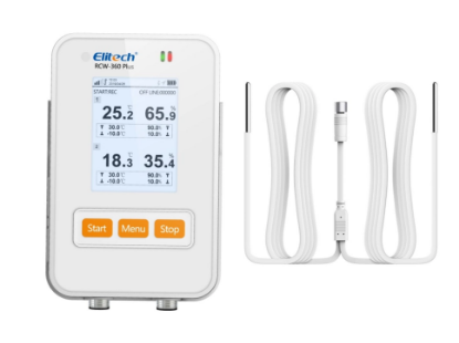 Imagem de Datalogger WIFI/4G Temperatura Duplo Sensor Externo Com Sensor de Luz RCW-360 PLUS DC + Sensor TDE